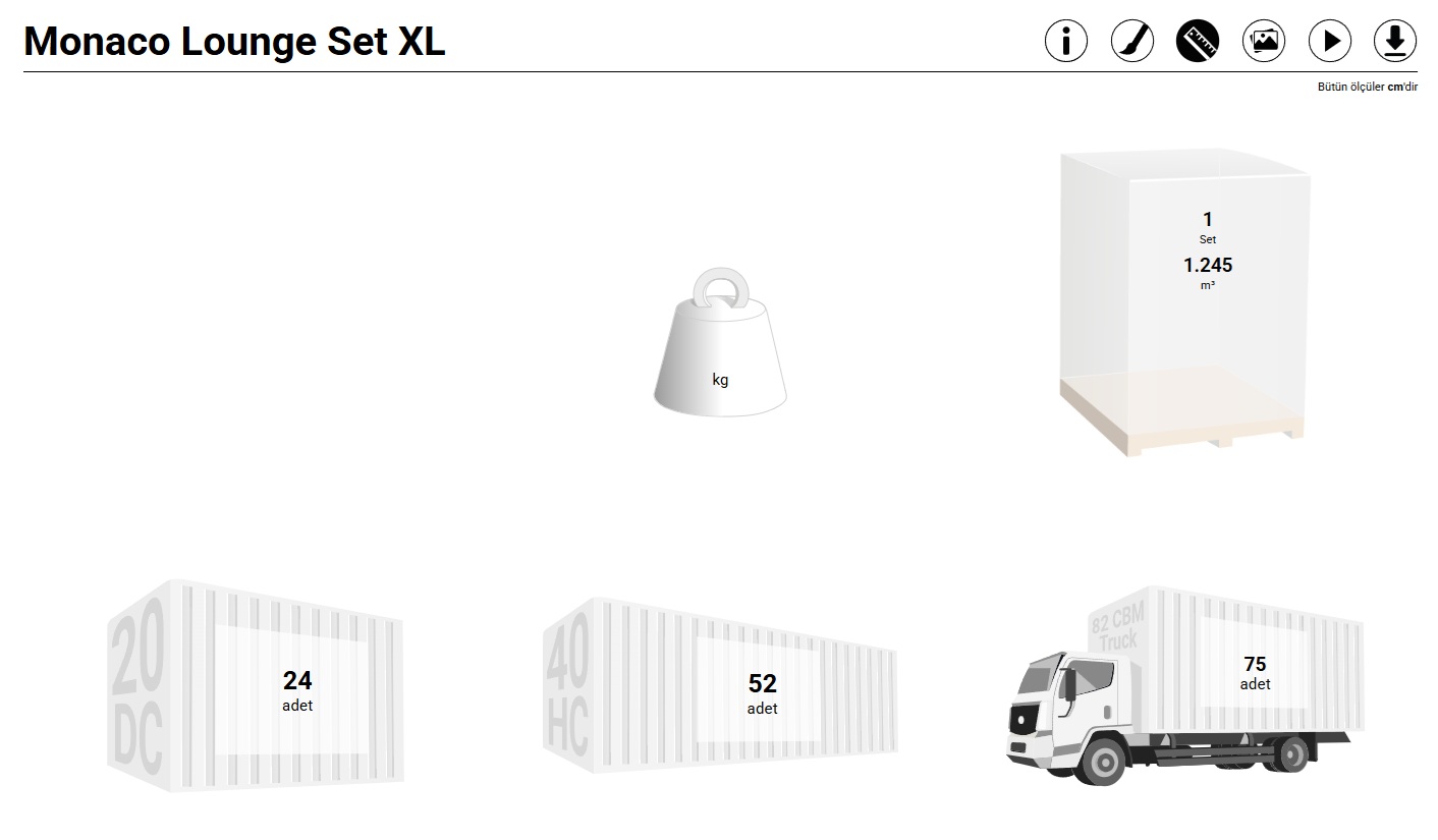 836 MONACO LOUNGE SET XL (Minderli)